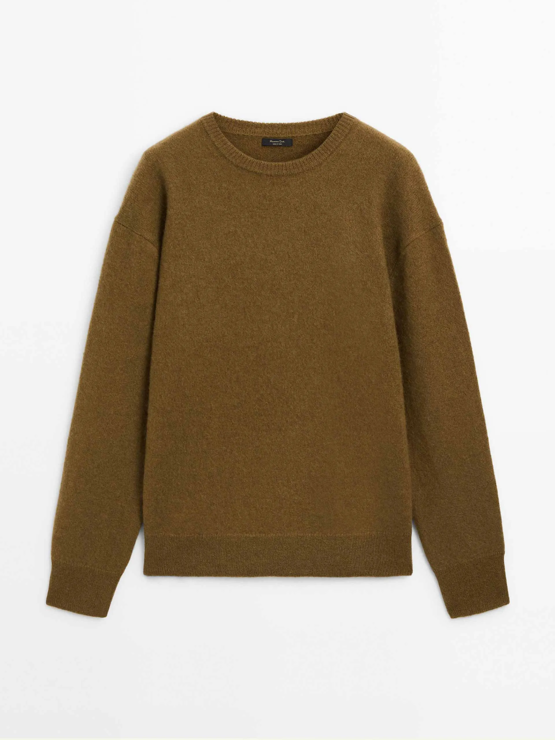Long brushed cashmere blend sweater