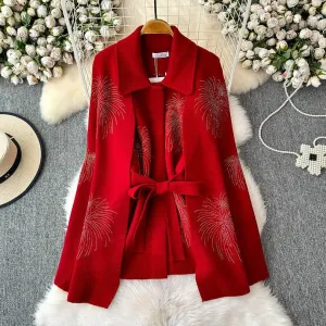 Ryan Buttoned Woolen Cover Up
